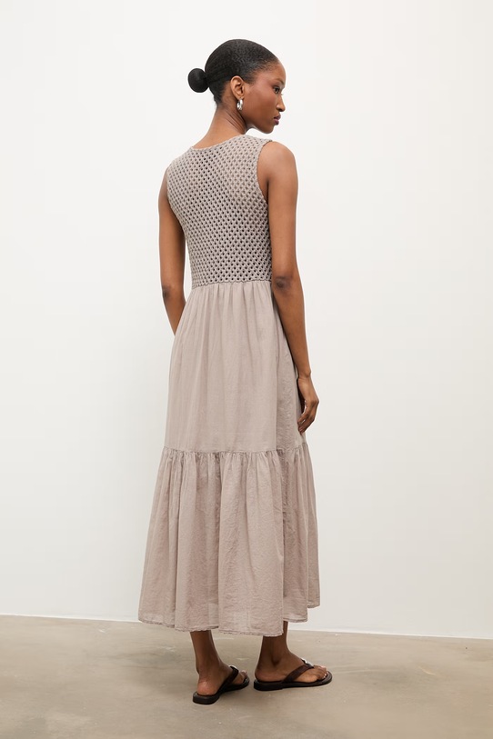 Odzież Answear.LAB sukienka babydoll WS26-SUD035 beżowy