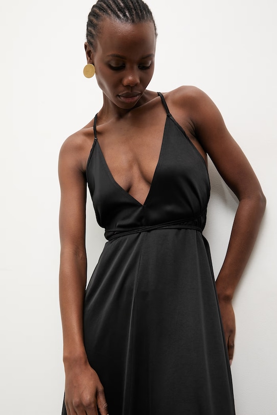 Answear.LAB šaty z viskózy čierna WS26-SUD039