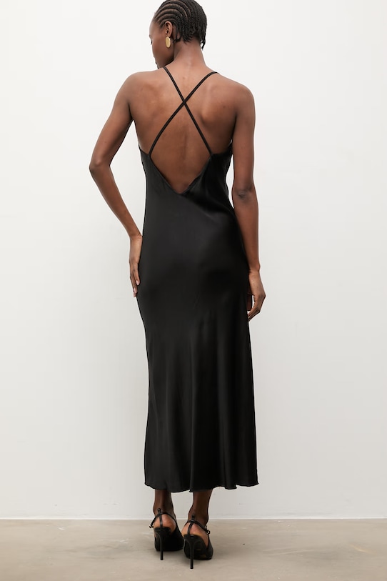 Ρούχα Answear.LAB φόρεμα lingerie με βισκόζη WS26-SUD040 μαύρο