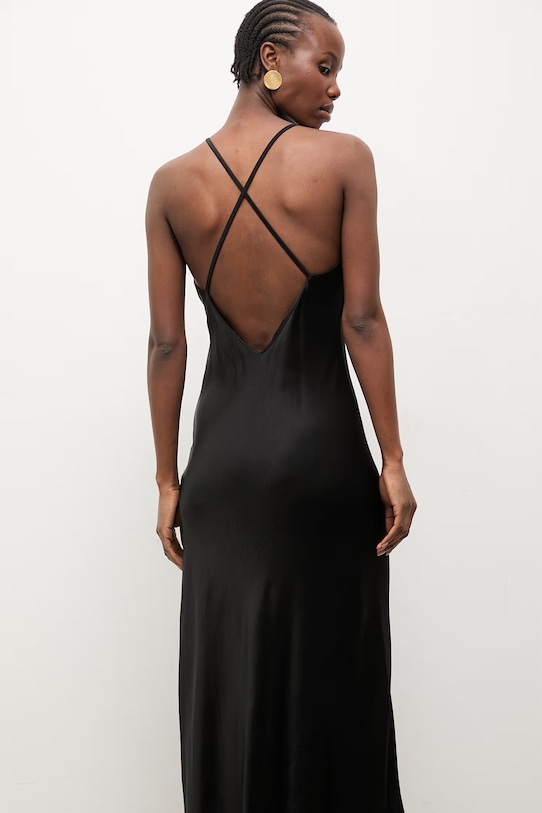 Answear.LAB платье в бельевом стиле из вискозы чёрный WS26-SUD040