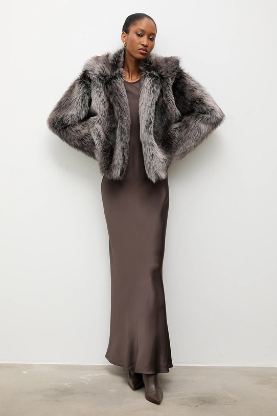 Answear.LAB sukienka AB578.iok brązowy WS26