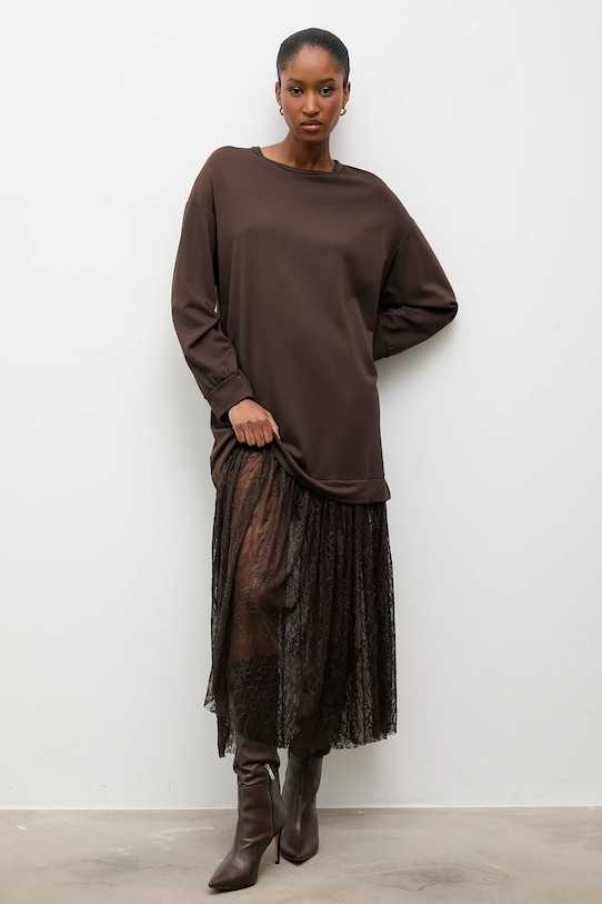 Answear.LAB sukienka 55705.iok brązowy WS26