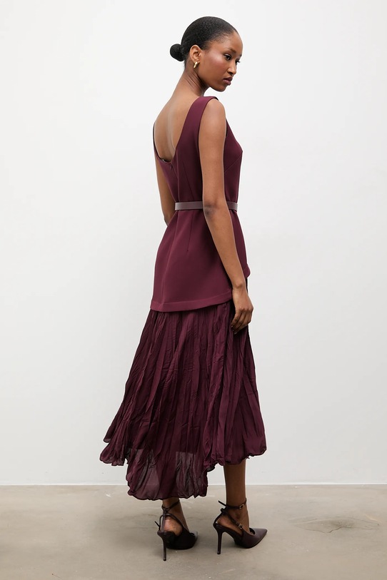 Odzież Answear.LAB sukienka EL3120.tok bordowy