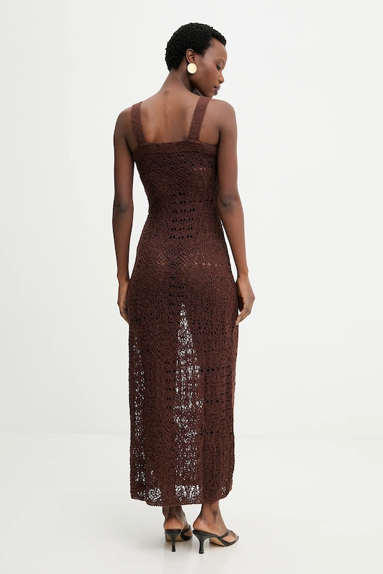 Odzież Answear.LAB sukienka m.08807.hak brązowy