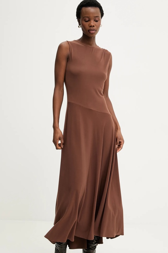 Answear.LAB sukienka WS26-SUD059 brązowy WS26