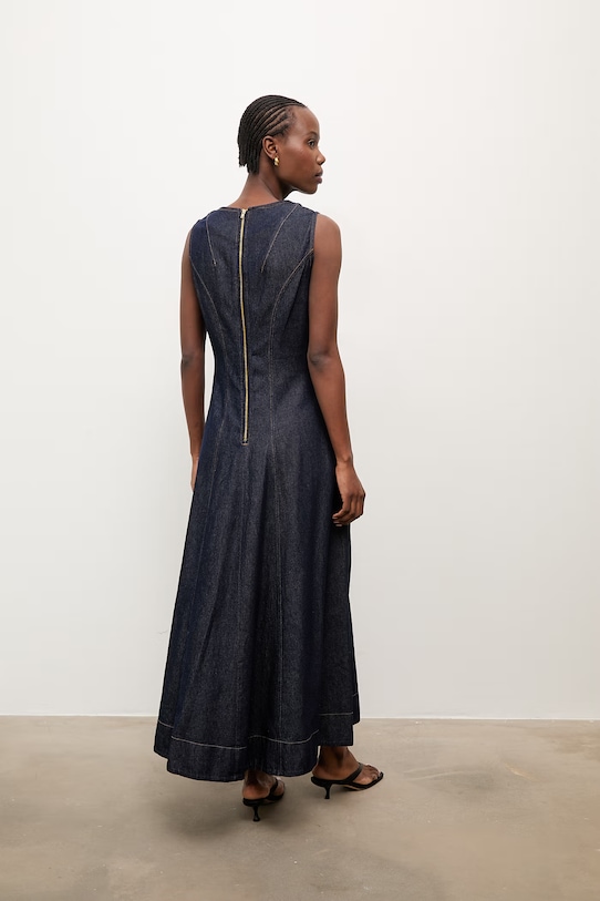 Oblečení Džínové šaty Answear.LAB m.08802.hak námořnická modř