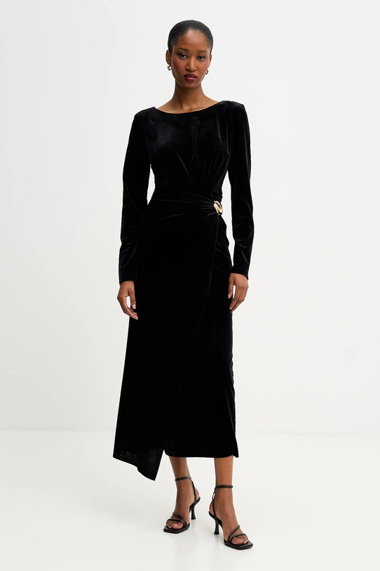 Answear.LAB sukienka welurowa 58322.tok czarny WS26