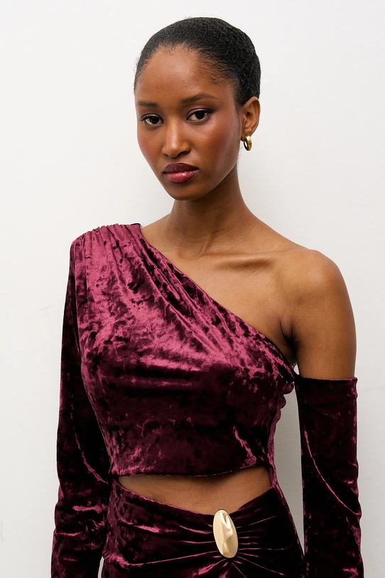 Answear.LAB sukienka bordowy 58315.iok