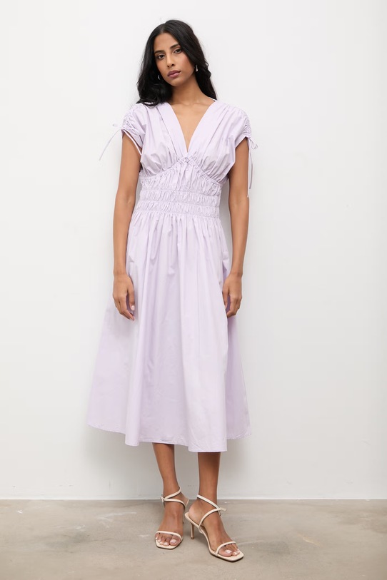 Answear.LAB sukienka bawełniana ZY990.hak fioletowy WS26