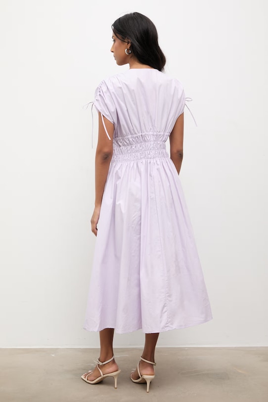 Odzież Answear.LAB sukienka bawełniana ZY990.hak fioletowy