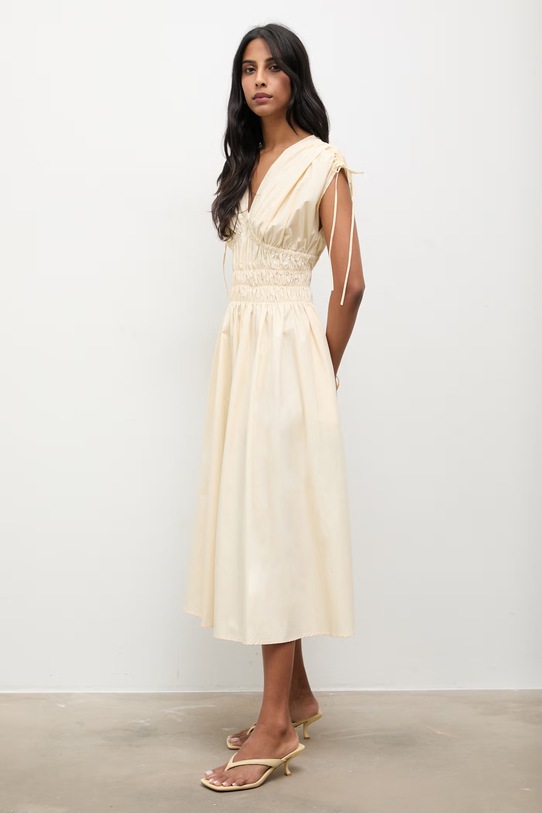 Answear.LAB sukienka bawełniana ZY990.hak żółty WS26