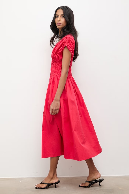 Answear.LAB sukienka bawełniana ZY990.hak czerwony WS26