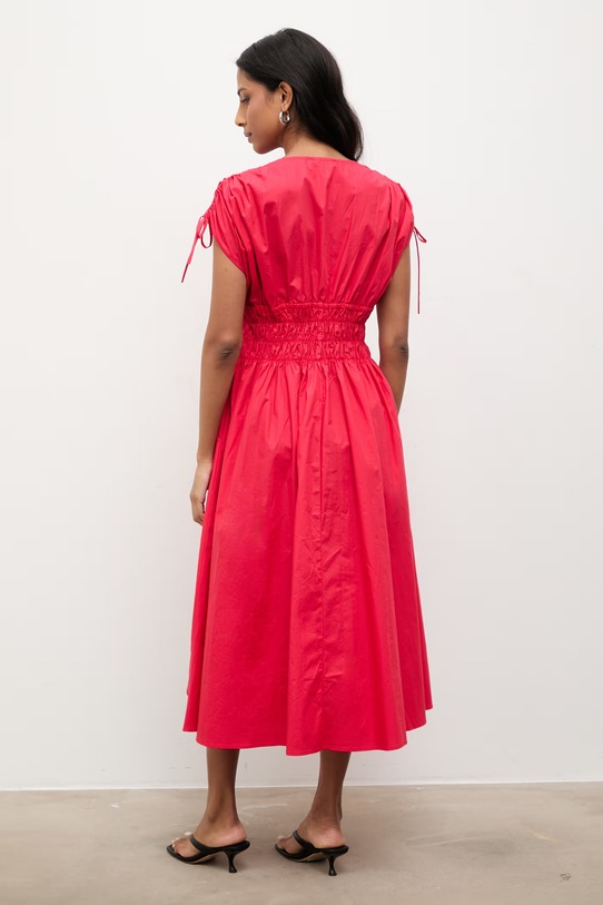 Odzież Answear.LAB sukienka bawełniana ZY990.hak czerwony