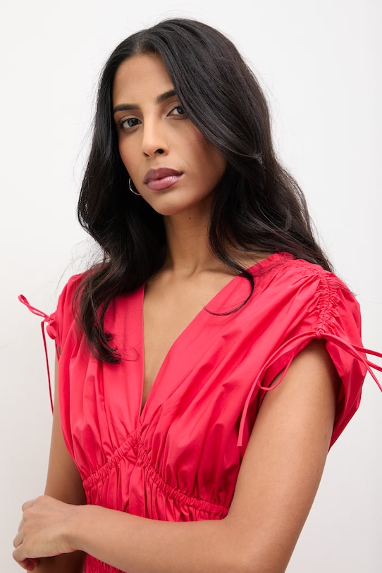 Answear.LAB sukienka bawełniana czerwony ZY990.hak