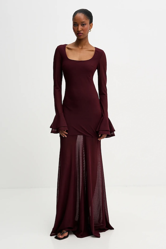 Answear.LAB sukienka 23451.fak bordowy WS26