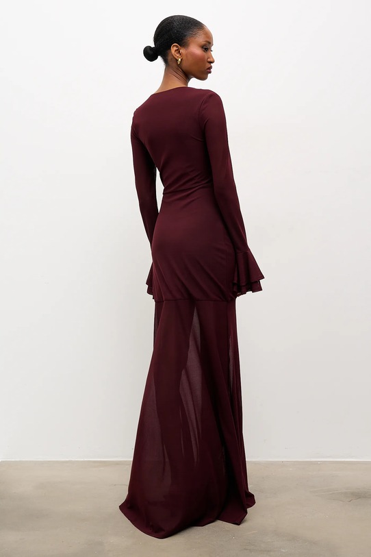 Odzież Answear.LAB sukienka 23451.fak bordowy