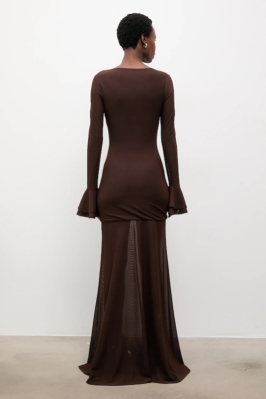 Odzież Answear.LAB sukienka 23451.fak brązowy