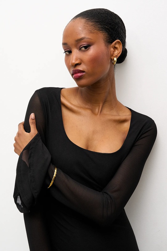 Answear.LAB sukienka 23451.fak czarny