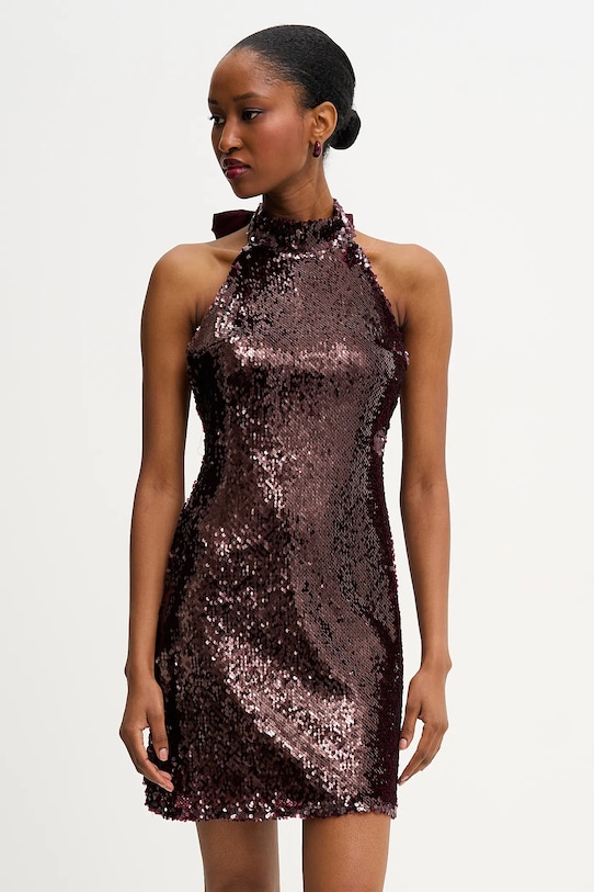 Odzież Answear.LAB sukienka 15817.fak bordowy