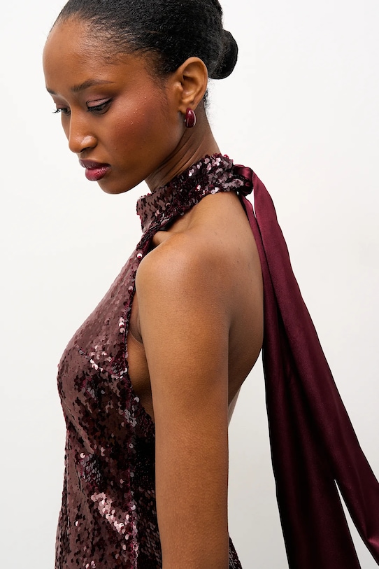 Answear.LAB sukienka 15817.fak bordowy