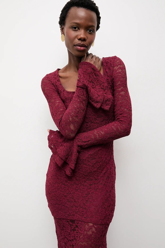 Answear.LAB sukienka bordowy 23451-1.fak