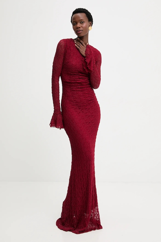 Answear.LAB sukienka 15781.fak bordowy WS26