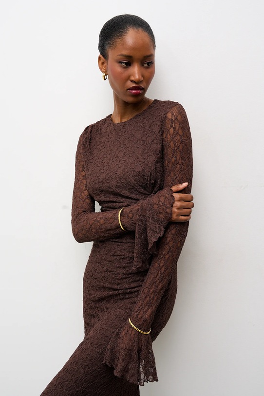 Answear.LAB sukienka brązowy 15781.fak