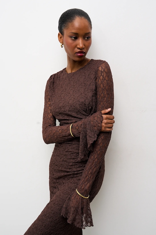 Answear.LAB sukienka brązowy 15781.fak