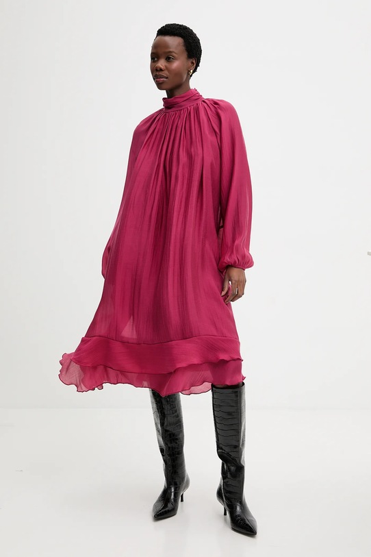 Answear.LAB sukienka PR27471.fjk bordowy WS26