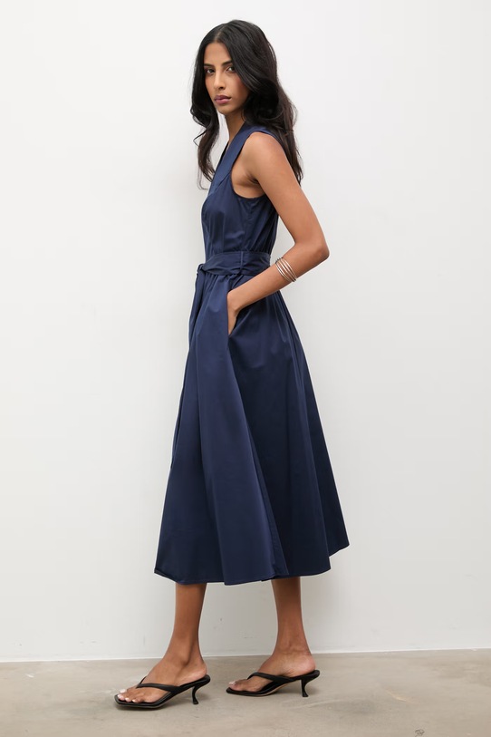 Answear.LAB sukienka 971282.hak granatowy WS26