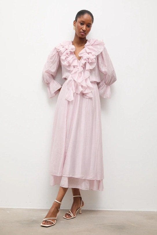 Šaty Answear.LAB maxi růžová AB390.isr