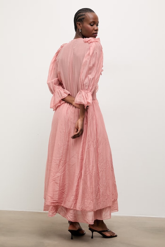 Oblečení Answear.LAB rozšířené šaty s lyocellem AB390.isr oranžová