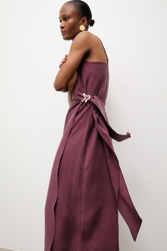 Answear.LAB sukienka WS26-SUD097 bordowy