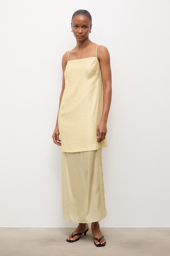 Answear.LAB sukienka WS26-SUD098 żółty WS26