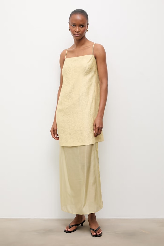 Answear.LAB sukienka WS26-SUD098 żółty WS26