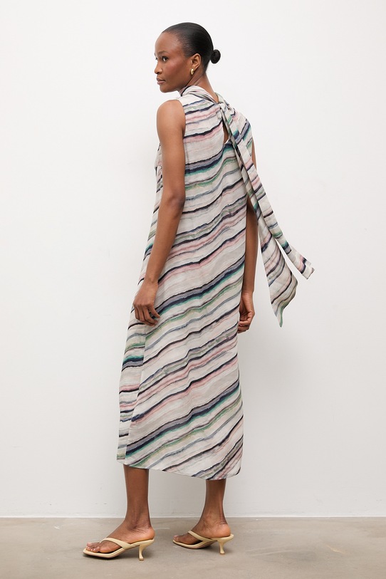 Odzież Answear.LAB sukienka z wiskozy WS26-SUD104 beżowy