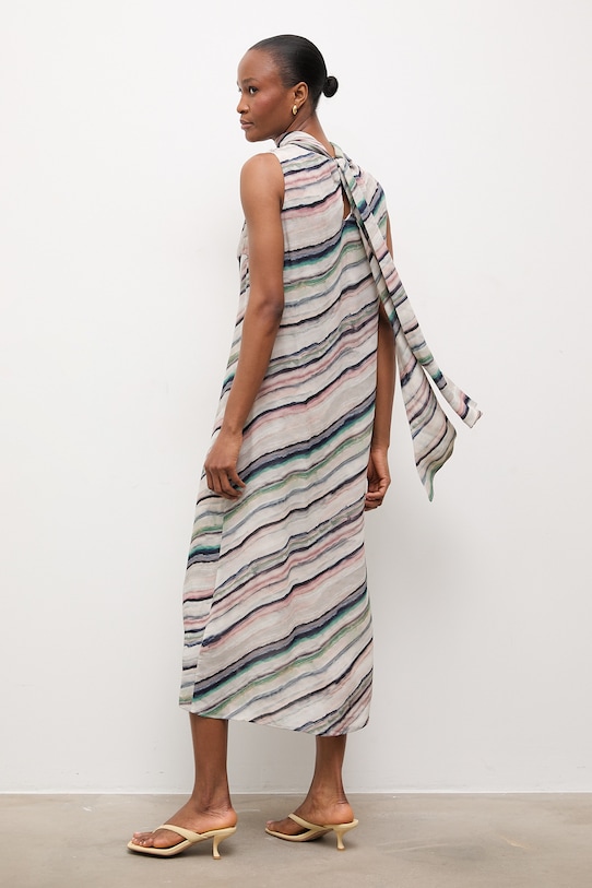 Odzież Answear.LAB sukienka z wiskozy WS26-SUD104 beżowy