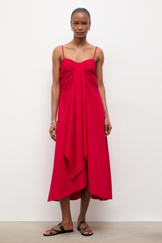 Answear.LAB sukienka bawełniana WS26-SUD105 czerwony WS26