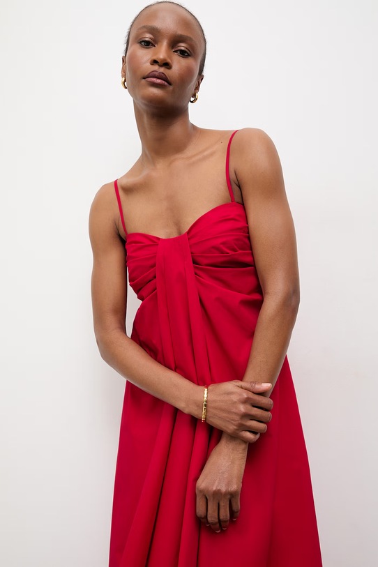 Answear.LAB sukienka bawełniana czerwony WS26-SUD105