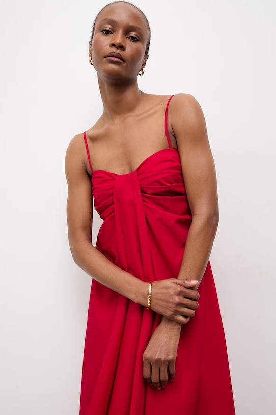 Answear.LAB sukienka bawełniana czerwony WS26-SUD105