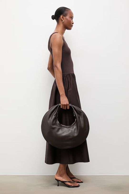 Answear.LAB sukienka letnia bawełniana brązowy WS26-SUD106