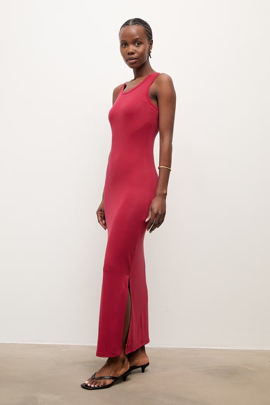 Answear.LAB sukienka z wiskozy czerwony WS26-SUD109