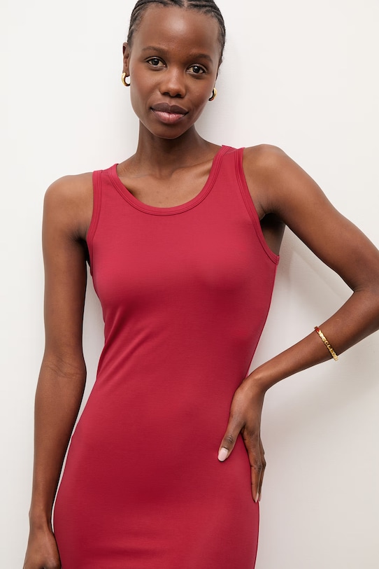 Answear.LAB sukienka z wiskozy WS26-SUD109 czerwony