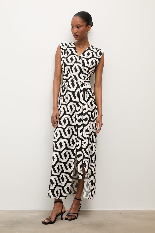 Answear.LAB sukienka babydoll z wiskozy WS26-SUD110 biały WS26