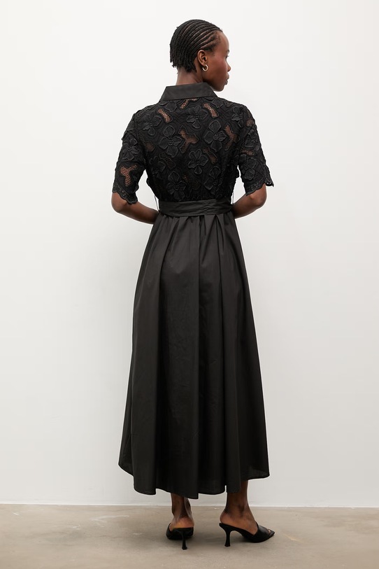 Îmbrăcăminte Answear.LAB rochie evazată din bumbac WS26-SUD112 negru