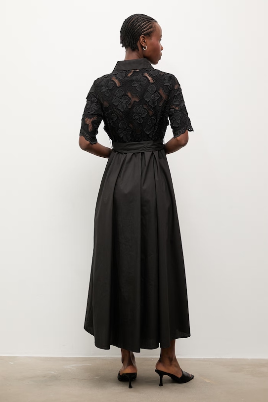 Îmbrăcăminte Answear.LAB rochie evazată din bumbac WS26-SUD112 negru