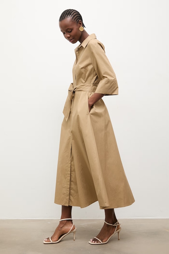 Answear.LAB сукня бавовняна WS26-SUD118 бежевий WS26