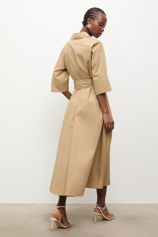 Одяг Answear.LAB сукня бавовняна WS26-SUD118 бежевий