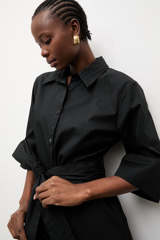 Answear.LAB платье из хлопка чёрный WS26-SUD118