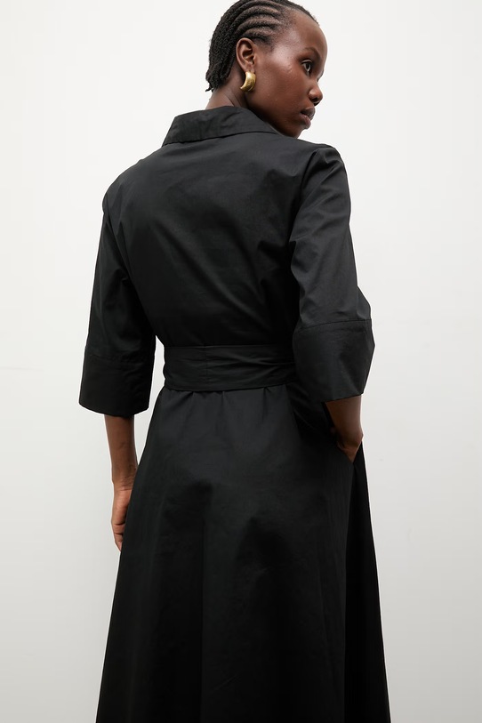 Answear.LAB sukienka bawełniana WS26-SUD118 czarny